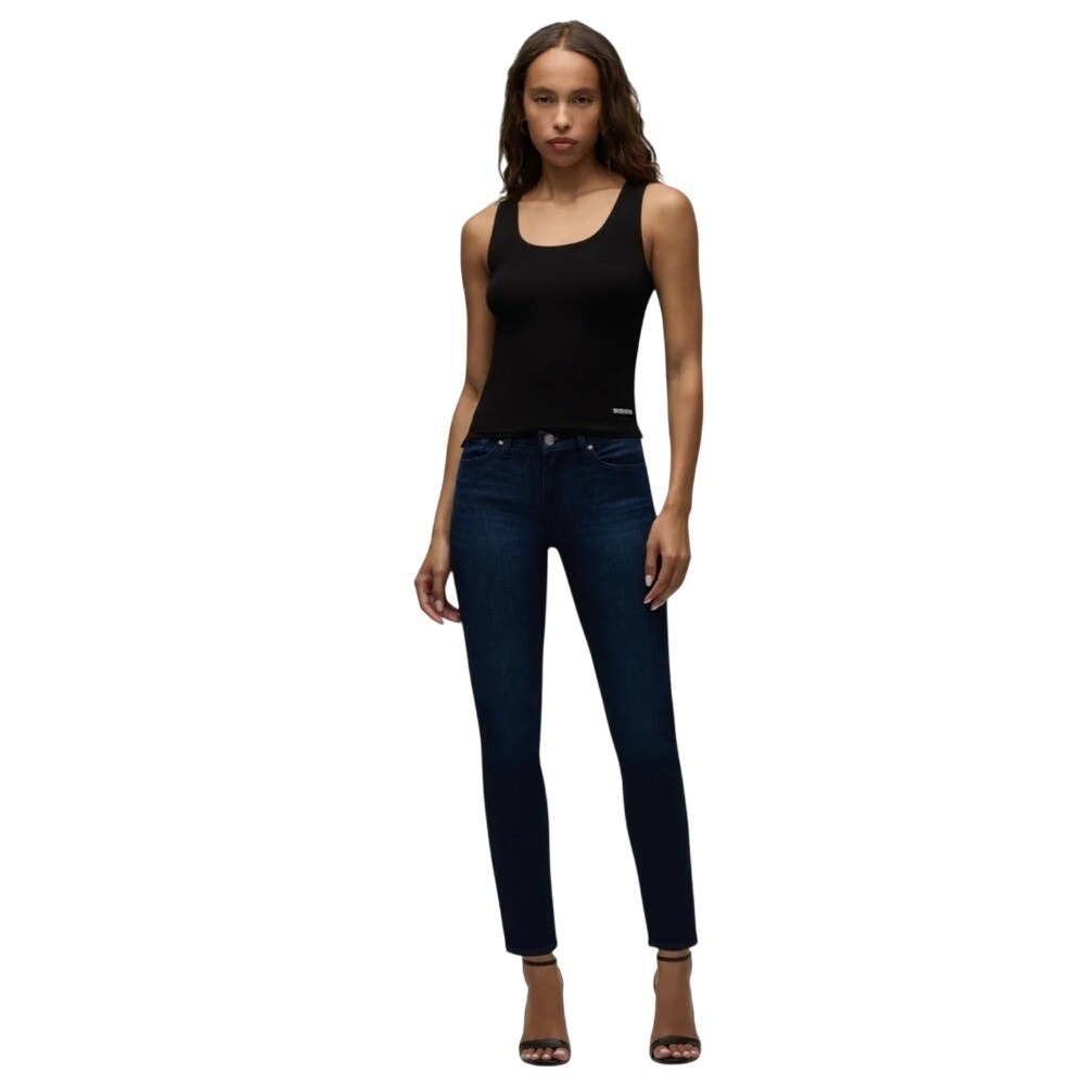 Hudson Super Skinny Jeans Womens 30 Dark Indigo Wash NAWH407DFM Stretch Denim